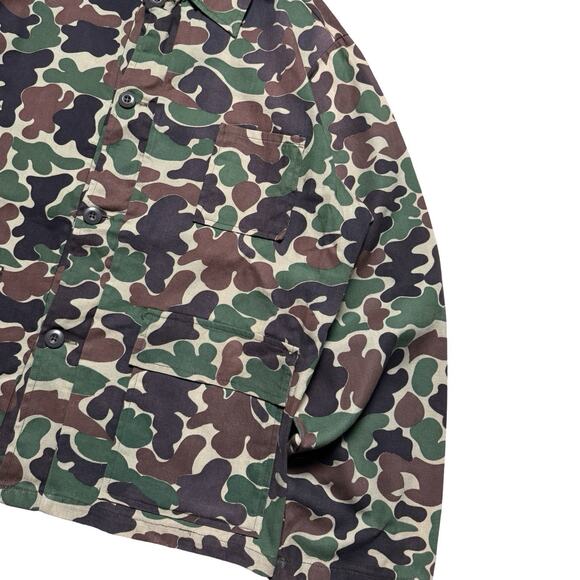 Vintage K Mart Duck Camo Camouflage Button Field Jacket Mens Large 60s 70s - Picture 2 of 6